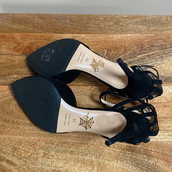 Charlotte Olympia Black Suede Aranea Spider Web d'Orsay Pump Heels Shoes - Picture 9 of 15